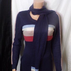 Sweater Dress W/ Scarf (L)